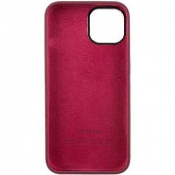 Чехол Silicone Case Metal Buttons (AA) для Apple iPhone 14 (6.1"), Бордовый / Plum - изображение 5