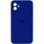 Чохол для iPhone 11 - Silicone Case Square Full Camera Protective (AA), Синій / Deep navy