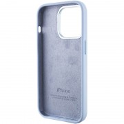 Чохол Silicone Case Metal Buttons (AA) для Apple iPhone 13 Pro Max (6.7"), Блакитний / Blue Fog