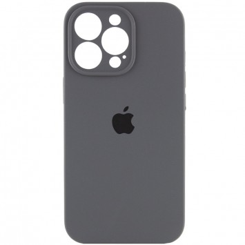 Серый чехол Silicone Case Full Camera Protective (AA) для Айфон 15 Про Макс