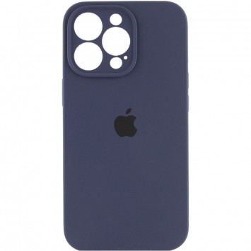 Темно-синий чехол Silicone Case Full Camera Protective (AA) для iPhone 15 Pro