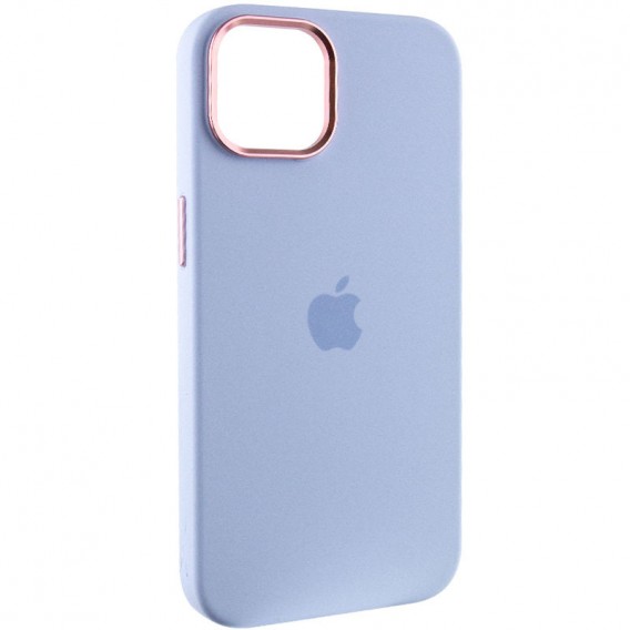 Чохол Silicone Case Metal Buttons (AA) для Apple iPhone 12 Pro / 12 (6.1"), Блакитний / Cloud Blue