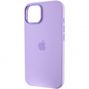 Чехол Silicone Case Metal Buttons (AA) для Apple iPhone 12 Pro/12 (6.1"), Сиреневый / Lilac