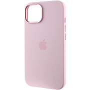 Чохол Silicone Case Metal Buttons (AA) для Apple iPhone 12 Pro / 12 (6.1"), Рожевий / Chalk Pink