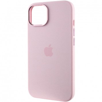 Чохол Silicone Case Metal Buttons (AA) для iPhone 12 Pro / 12, Рожевий / Chalk Pink - Чохли для iPhone 12 Pro - зображення 2 