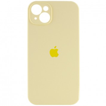 Жовтий чохол для Айфон 15 Плюс - Силіконовий Кейс Full Camera Protective (AA)