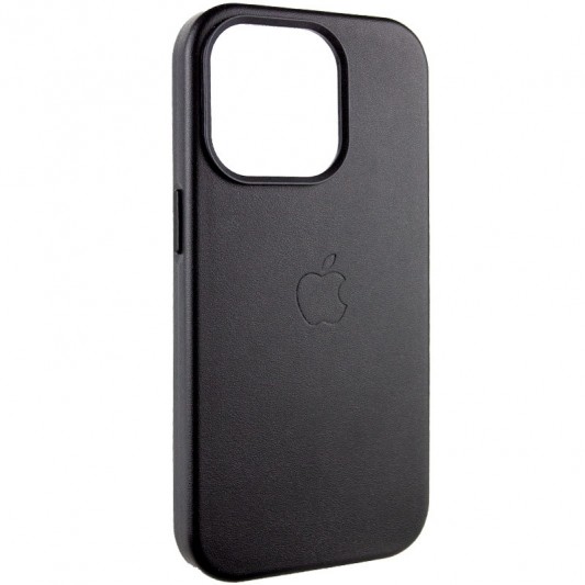 Шкіряний чохол для iPhone 13 Pro Max - Leather Case (AA Plus) та MagSafe (Black) - зображення 3 