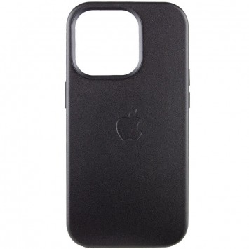 Черный кожаный чехол для iPhone 13 Pro Max с MagSafe (AA Plus)