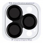 Защитное стекло Metal Classic на камеру (в упак.) для Apple iPhone 15 Pro (6.1") / 15 Pro Max (6.7"), Черный / Midnight