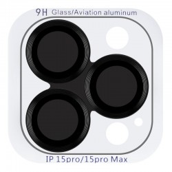 Захисне скло Metal Classic на камеру iPhone 15 Pro / 15 Pro Max, Чорний / Midnight