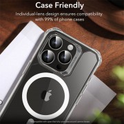 Захисне скло Metal Classic на камеру (в упак.) Apple iPhone 15 Pro (6.1") / 15 Pro Max (6.7"), Срібний / Silver