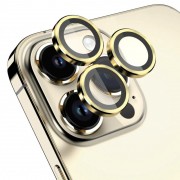 Захисне скло Metal Classic на камеру (в упак.) Apple iPhone 15 Pro (6.1") / 15 Pro Max (6.7"), Золотий / Gold