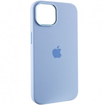 Чохол для iPhone 12 Pro / 12 Silicone Case Metal Buttons (AA), Блакитний / Blue Fog
