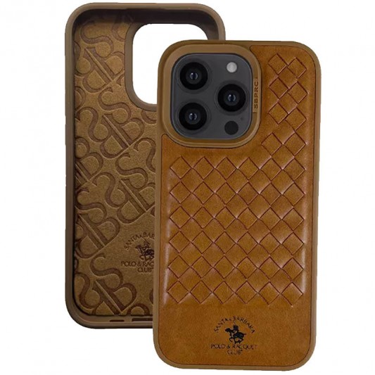 Кожаный чехол для iPhone 14 Pro Max - Polo Santa Barbara Brown - изображение 2