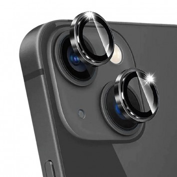 Захисне скло Metal Classic на камеру (в упак.) Apple iPhone 15 (6.1") / 15 Plus (6.7"), Чорний / Midnight - iPhone 15 - зображення 1 