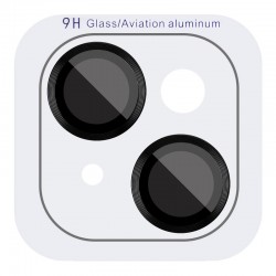 Защитное стекло Metal Classic на камеру (в упак.) для Apple iPhone 15 (6.1") / 15 Plus (6.7"), Черный / Midnight