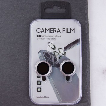 Захисне скло Metal Classic на камеру (в упак.) Apple iPhone 15 (6.1") / 15 Plus (6.7"), Срібний / Silver - iPhone 15 - зображення 4 