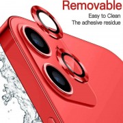 Защитное стекло на камеру для Apple iPhone 12 / 12 mini / 11 - Metal Classic (в упак.) Красный / Red