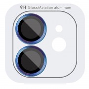 Защитное стекло Metal Classic на камеру (в упак.) для Apple iPhone 12 / 12 mini / 11 Синий / Blue