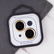 Захисне скло Metal Classic на камеру (в упак.) Apple iPhone 15 (6.1") / 15 Plus (6.7"), Золотий / Gold
