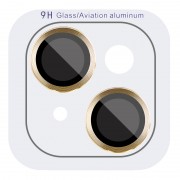 Защитное стекло Metal Classic на камеру (в упак.) для Apple iPhone 15 (6.1") / 15 Plus (6.7"), Золотой / Gold