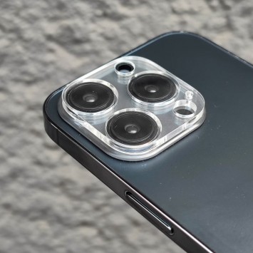 Защитное стекло на камеру Full Block (тех.пак) для Apple iPhone 15 Pro (6.1") / 15 Pro Max (6.7"), Прозрачный - iPhone 15 Pro Max - изображение 1