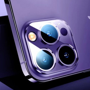 Захисне скло на камеру Full Block (тех.пак) Apple iPhone 15 Pro (6.1") / 15 Pro Max (6.7"), Прозорий - iPhone 15 Pro Max - зображення 3 