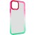 Чехол для Apple iPhone 12 Pro Max (6.7"") - TPU+PC Fresh sip series Салатовый / Розовый