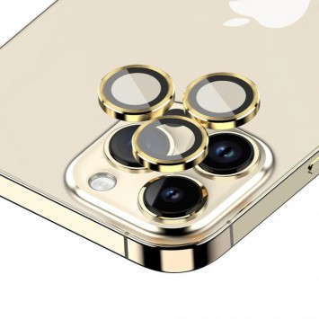 Захисне скло на камеру для Apple iPhone 12 Pro / 11 Pro Max - Metal Classic (в упак.) Золотий / Gold - Захит екрану для iPhone 12 Pro - зображення 5 