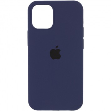 Чохол для Айфон 15 Про з повним захистом, модель Silicone Case Full Protective (AA), темно-синій кольору - Midnight Blue.