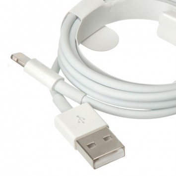 Кабель Foxconn для iPhone USB Lightning (AAA grade) (1m), (Білий) - Lightning - зображення 1 