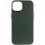 Кожаный чехол для iPhone 14 Plus - Leather Case (AA) with MagSafe, Military green