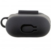 Силіконовий футляр New з карабіном для навушників Airpods 1/2 (Чорний/Black)