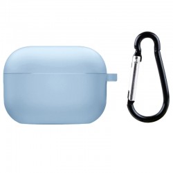 Силиконовый футляр с микрофиброй для наушников Airpods 3 (Голубой / Lilac Blue)