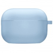 Силиконовый футляр с микрофиброй для наушников Airpods 3 (Голубой / Lilac Blue)