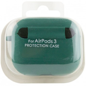 Силиконовый футляр с микрофиброй для наушников Airpods 3 (Зеленый / Pine Needle) - Apple AirPods - изображение 3