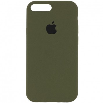 Зелений чохол із серії Silicone Case Full Protective для iPhone 7 Plus / 8 Plus, модель AA, темно-оливкового кольору