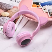 Bluetooth наушники с ушками Hoco W27, Розовый
