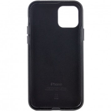 Черный кожаный чехол Leather Case (AA Plus) для смартфона Apple iPhone 11 Pro (5.8 дюйма)
