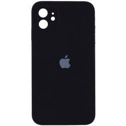 Чехол для iPhone 11 - Silicone Case Square Full Camera Protective (AA), Черный / Black