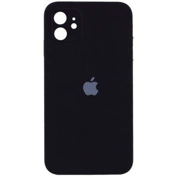Чорний чохол Silicone Case Square Full Camera Protective (AA) для iPhone 11