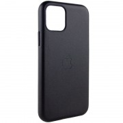 Кожаный чехол для Apple iPhone 11 (6.1"") - Leather Case (AA Plus) Black