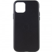 Шкіряний чохол для Apple iPhone 11 - Leather Case (AA Plus) Black