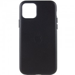 Кожаный чехол для Apple iPhone 11 - Leather Case (AA Plus) Black
