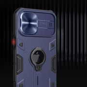 TPU+PC чохол для iPhone 12 Pro Max Nillkin CamShield Armor (шторка на камеру) (Синій)