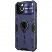 TPU+PC чохол для iPhone 12 Pro Max Nillkin CamShield Armor (шторка на камеру) (Синій)