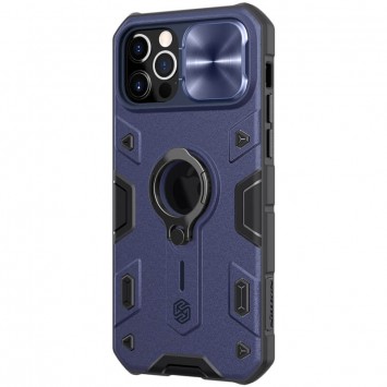 Синій чохол TPU+PC CamShield Armor від Nillkin з шторкою для камери для iPhone 12 Pro Max