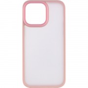 TPU+PC чохол для Apple iPhone 13 Pro (6.1"") - Metal Buttons (Рожевий)