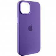 Чехол Silicone Case Metal Buttons (AA) для Apple iPhone 13 (6.1"), Фиолетовый / Iris