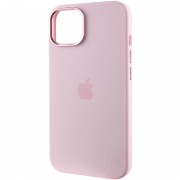 Чехол Silicone Case Metal Buttons (AA) для Apple iPhone 13 (6.1"), Розовый / Chalk Pink